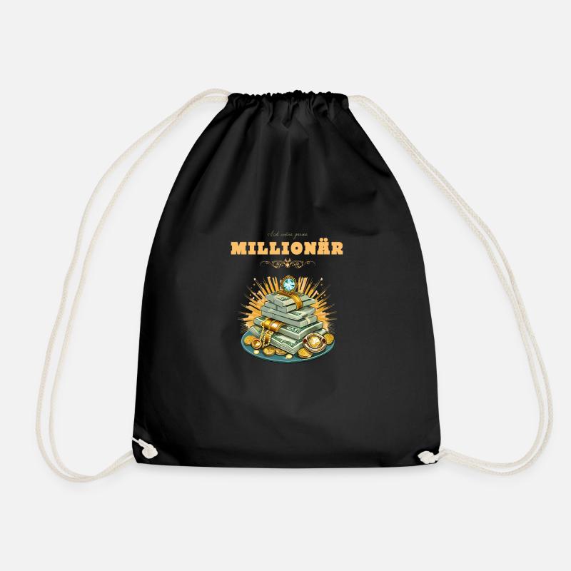Millionär - Turnbeutel - Schwarz