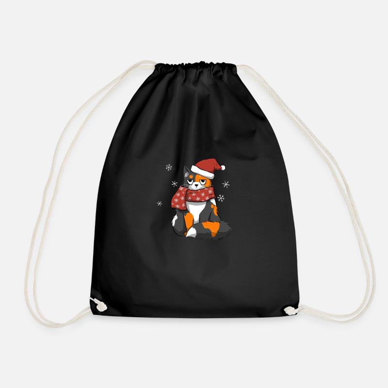 Chat de Noël - Sac de sport léger - noir
