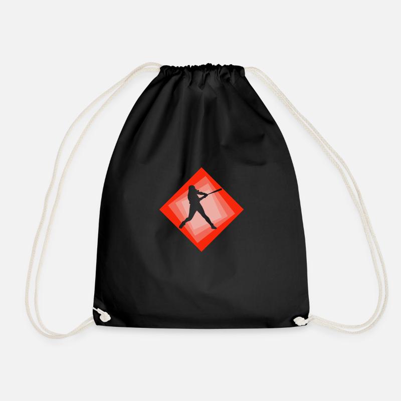 Softball Softball Player Softball Player - Drawstring Bag - black