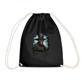 Steampunk Zombie Cowboy - Turnbeutel - Schwarz - Vorne