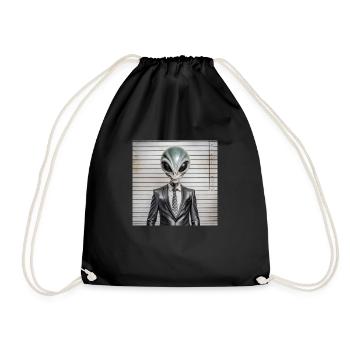 Alien Mugshot - Turnbeutel - Schwarz - Vorne