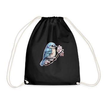 Oiseau mignon en hiver - Sac de sport léger - noir - Devant
