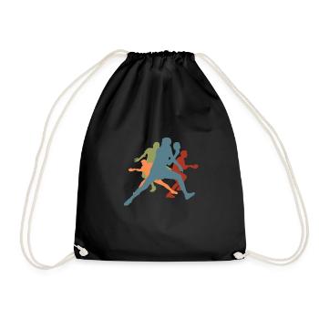 joueurs de ping-pong rétro vintage - Sac de sport léger - noir - Devant