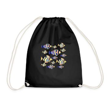 Poissons - Sac de sport léger - noir - Devant