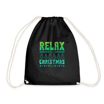 Noël Noël père Noël nicolas coquine - Sac de sport léger - noir - Devant