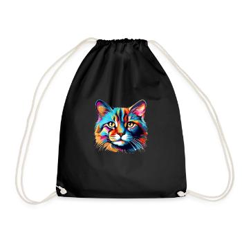 Street Cat - Turnbeutel - Schwarz - Vorne