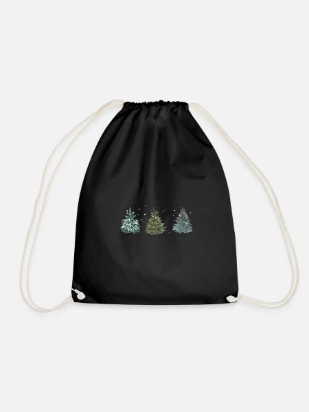 Weihnachtsbaum - Turnbeutel - Schwarz