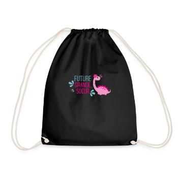 Future grande sœur - annonce grossesse - Sac de sport léger - noir - Devant