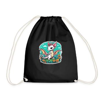 Asiatischer Babydrache - Japan - Chinesisch - Turnbeutel - Schwarz - Vorne