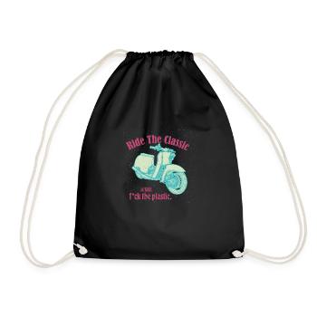 Schwalbe (Ride The Classic) // Illustration - Drawstring Bag - black - Front
