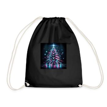 Cyberpunk Weihnachtsbaum - Turnbeutel - Schwarz - Vorne