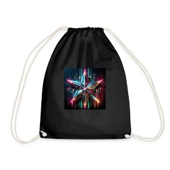Cyberpunk Weihnachtsstern - Turnbeutel - Schwarz - Vorne