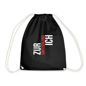 Zurich Switzerland Zürich Schweiz - Drawstring Bag - black - Front