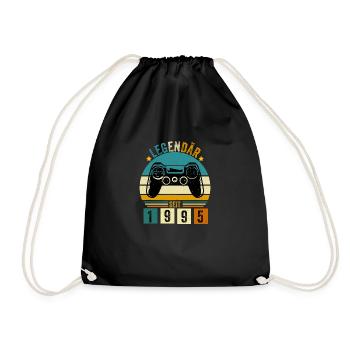 legendär seit 1995 konsole gamer 1995 - Turnbeutel - Schwarz - Vorne