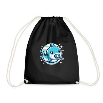 Bébé requin - Drawstring Bag - black - Front