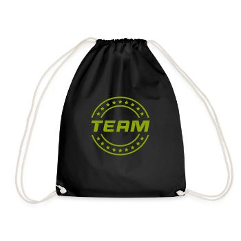 team - Drawstring Bag - black - Front