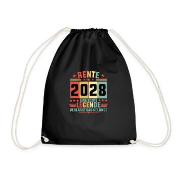 rente 2028 eine echte legende verlässt das gelände - Turnbeutel - Schwarz - Vorne