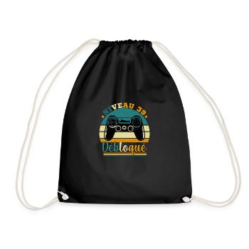 Niveau 39 Débloqué - Gamer Anniversaire 39 ans - Sac de sport léger - noir - Devant