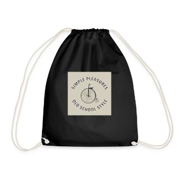 Simple Pleasures Bike Design - Drawstring Bag - black - Front