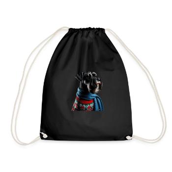 Riesenschnauzer Weihnachten - Turnbeutel - Schwarz - Vorne