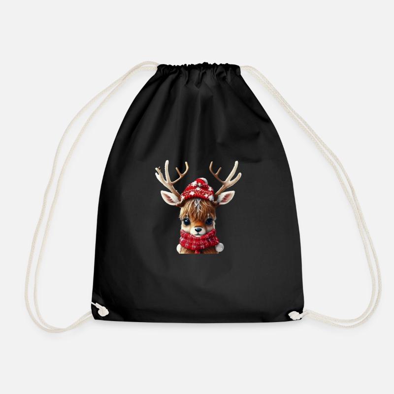 WEIHNACHTSRENTIER - Turnbeutel - Schwarz