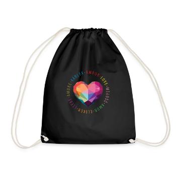 United Love - Drawstring Bag - black - Front
