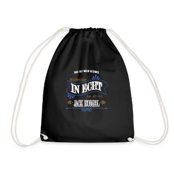 doggie cool lieblingshund humor geek hunderasse - Turnbeutel - Schwarz - Vorne