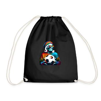 Old Soccer Lady Ready For Game Day! - Drawstring Bag - black - Front