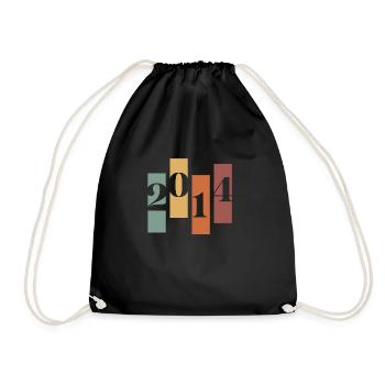2014 Vintage Retro - Drawstring Bag - black - Front