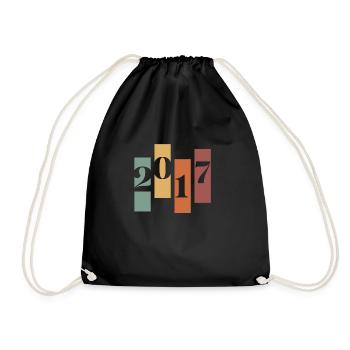 2017 Vintage Retro - Drawstring Bag - black - Front