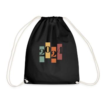 2024 vintage rétro - Sac de sport léger - noir - Devant
