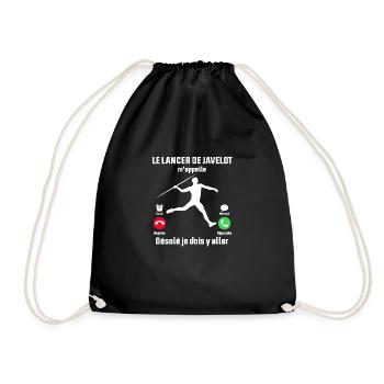 Le Lancer de Javelot M'appelle Je dois y aller - Sac de sport léger - noir - Devant