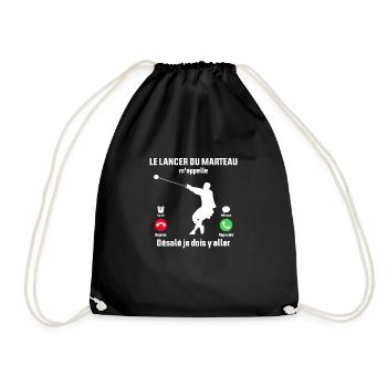 Le Lancer du Marteau M'appelle - Sac de sport léger - noir - Devant