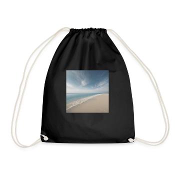 Beach Motiv - Turnbeutel - Schwarz - Vorne