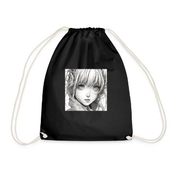 Manga Gir - Turnbeutel - Schwarz - Vorne