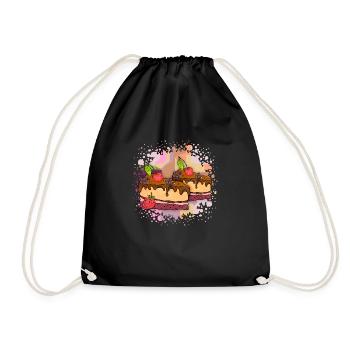 Cakes - Drawstring Bag - black - Front