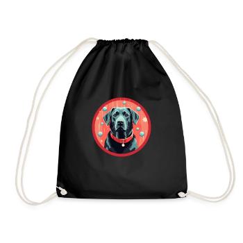 Labrador Retriever Hund Weihnachten, Liebe Hunde - Turnbeutel - Schwarz - Vorne