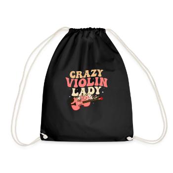 Crazy Violin Lady Violoniste Orchestre - Sac de sport léger - noir - Devant
