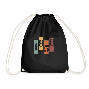 1958 Vintage Retro - Drawstring Bag - black - Front