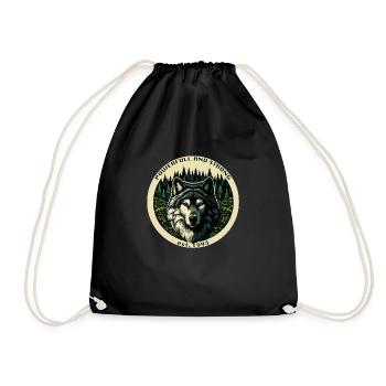 Gardien de la nature sauvage : Emblème d’héritage - Sac de sport léger - noir - Devant