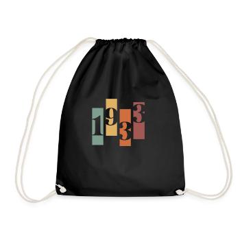 1933 vintage rétro - Sac de sport léger - noir - Devant