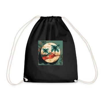 Palmiers à Cuba - Sac de sport léger - noir - Devant