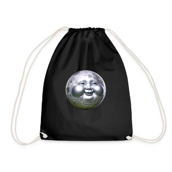 Buddha Mond - Turnbeutel - Schwarz - Vorne