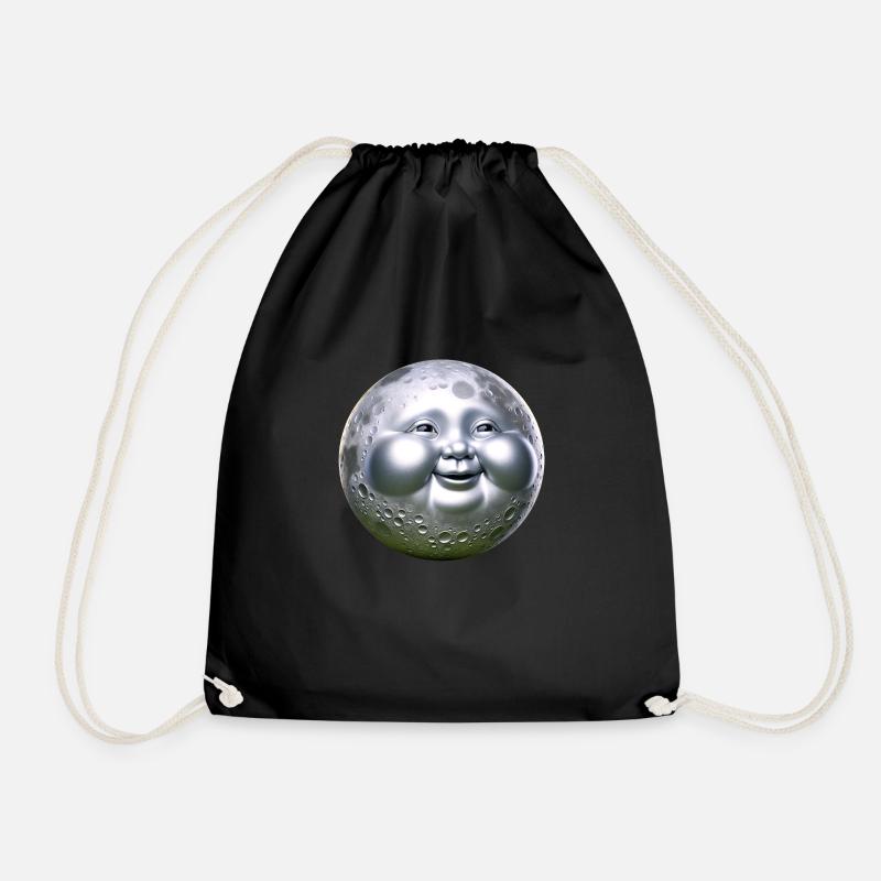 Buddha Mond - Turnbeutel - Schwarz