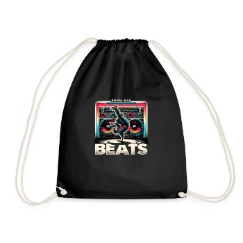 Boombox & Breakdance 2 - Drawstring Bag - black - Front