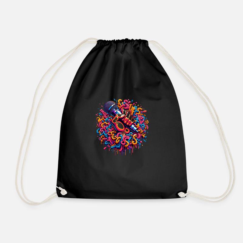 Mic Master - Drawstring Bag - black