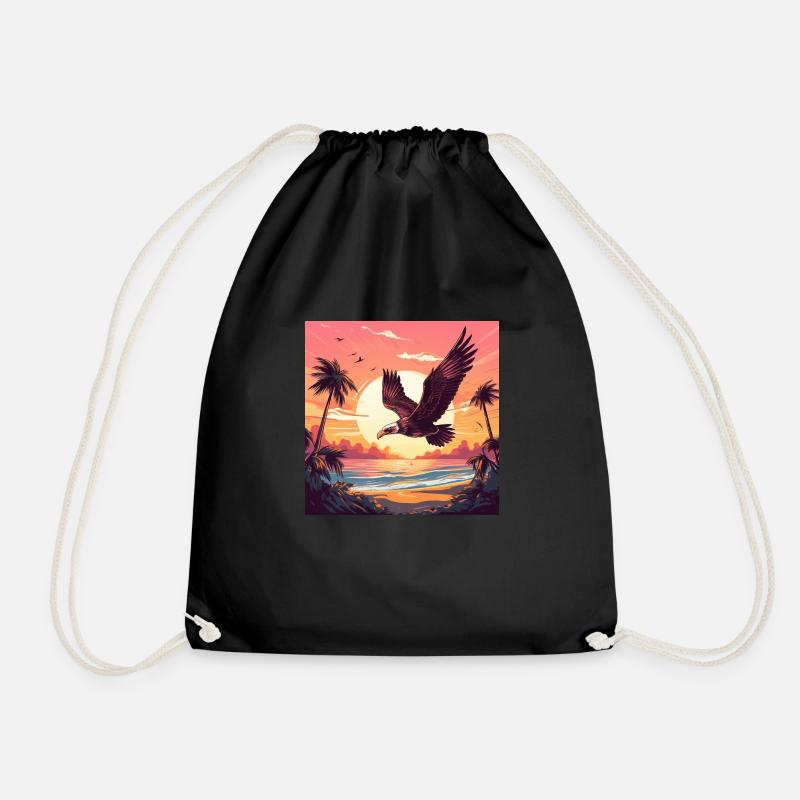 seahawk sunset - Turnbeutel - Schwarz