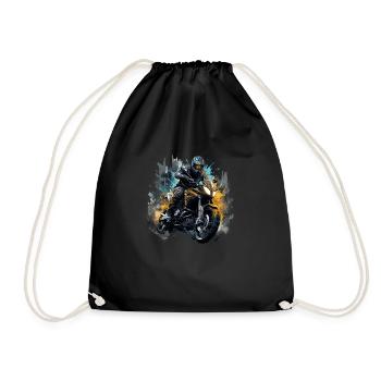 Style de vie à moto : la passion sur la route - Sac de sport léger - noir - Devant