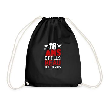 18 ans et plus beau que jamas - Sac de sport léger - noir - Devant