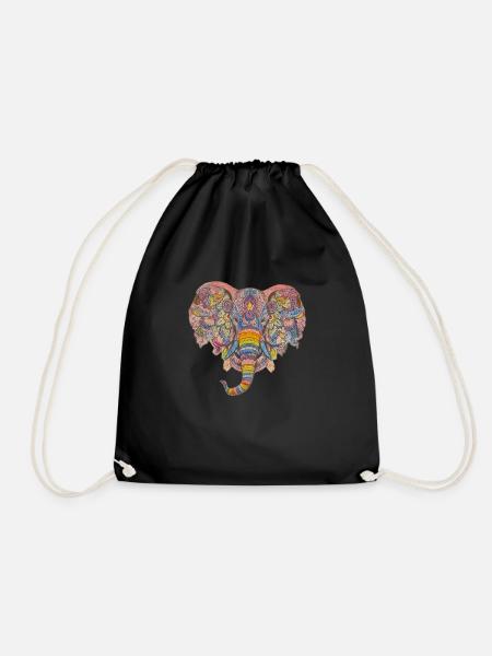 Magic Elephant - Turnbeutel - Schwarz